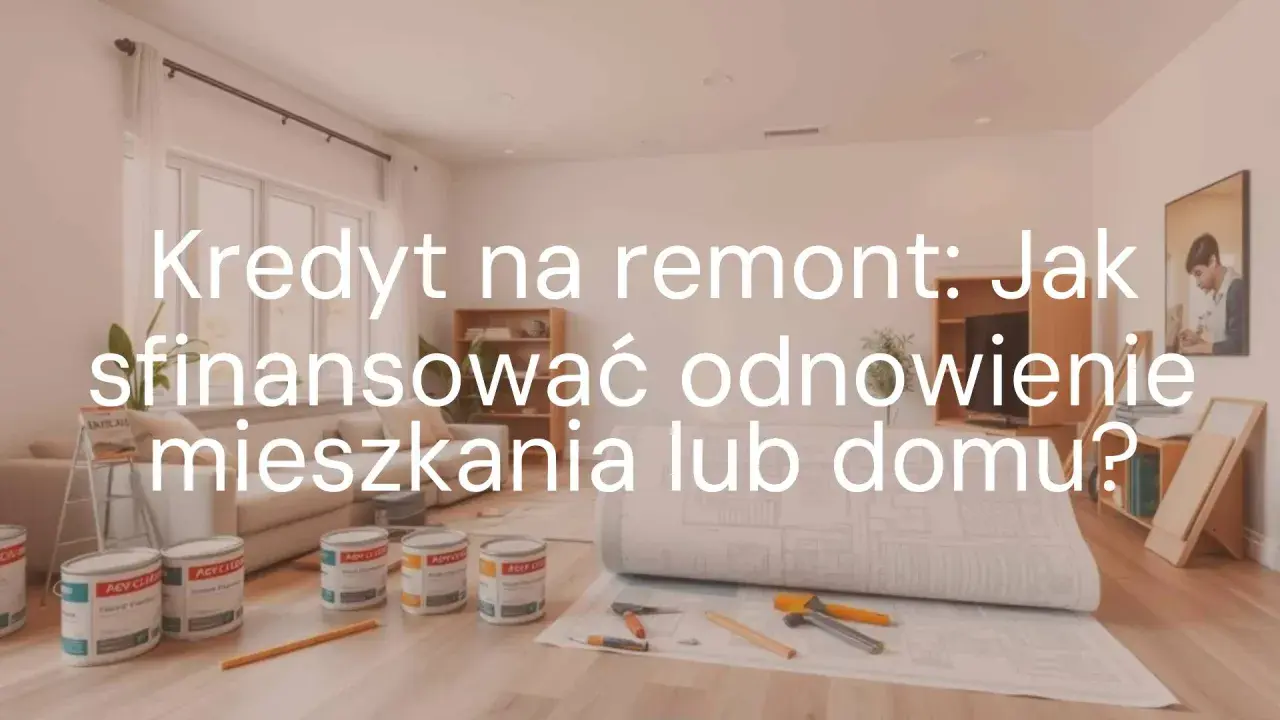 Kredyt na remont mieszkania co obejmuje? Plany, farby i narzędzia do odnowienia domu.