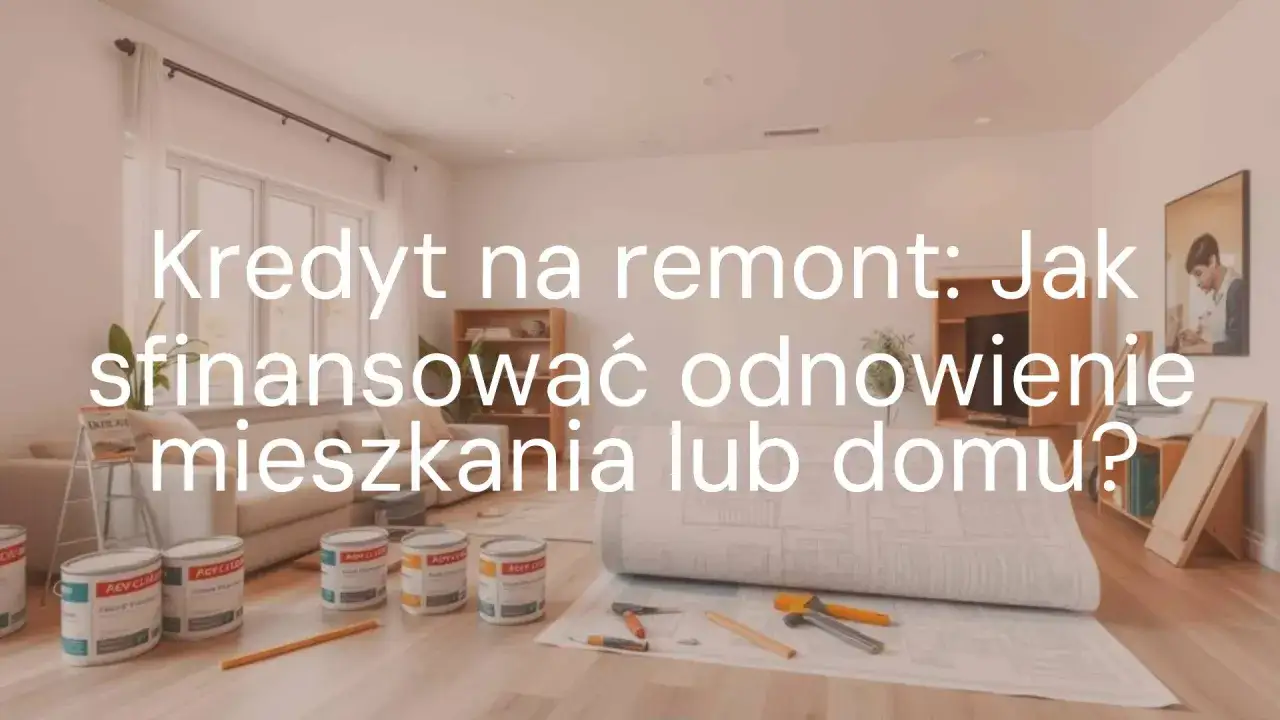 Kredyt na remont mieszkania co obejmuje? Plany, farby i narzędzia do odnowienia domu.