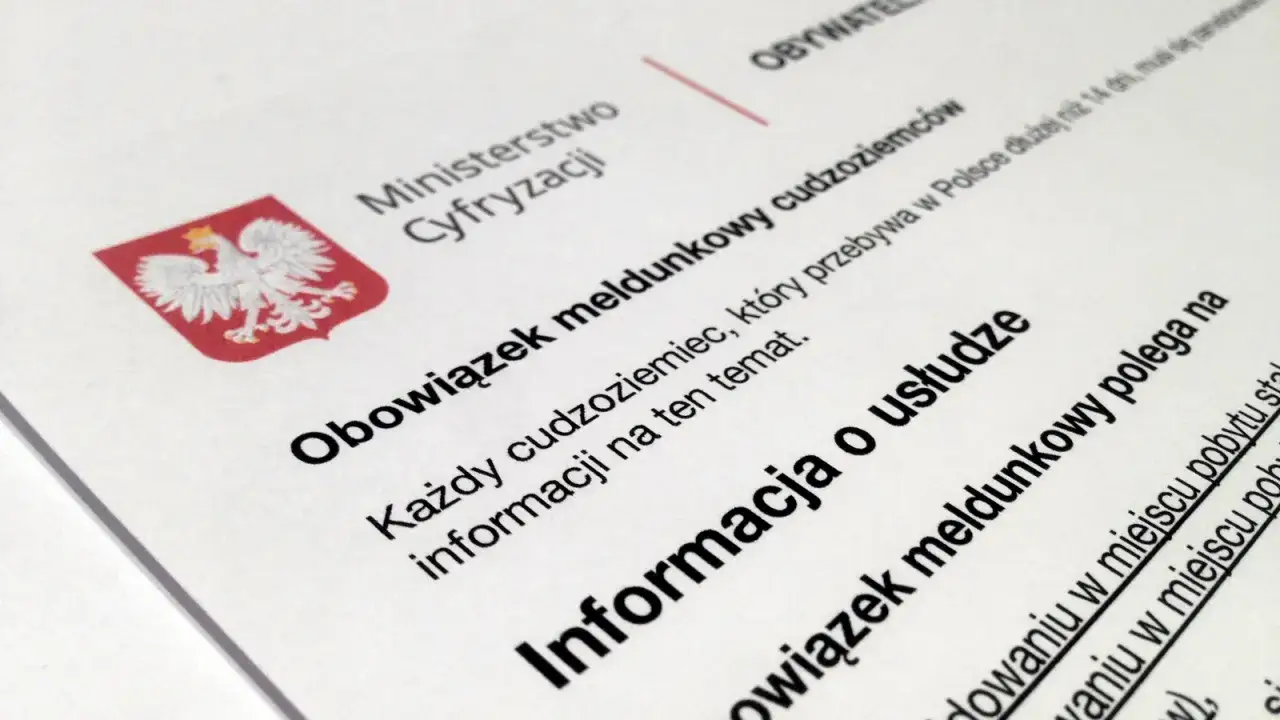 Informacja o obowiązku meldunku dla cudzoziemc&oacute;w w Polsce. Ministerstwo Cyfryzacji wyjaśnia, czy jest obowiązek meldunku.